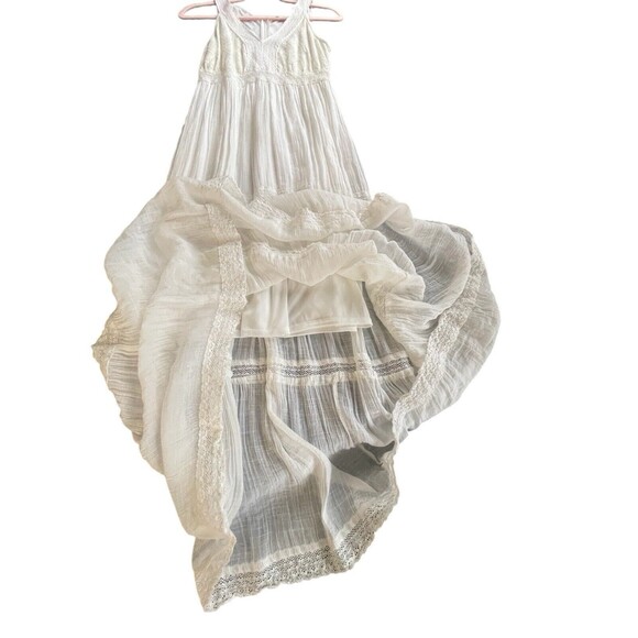 J Gee Dress Womens Sz Small White Lace Sleeveless Maxi Cottagecore Bridal Boho - Picture 6 of 13